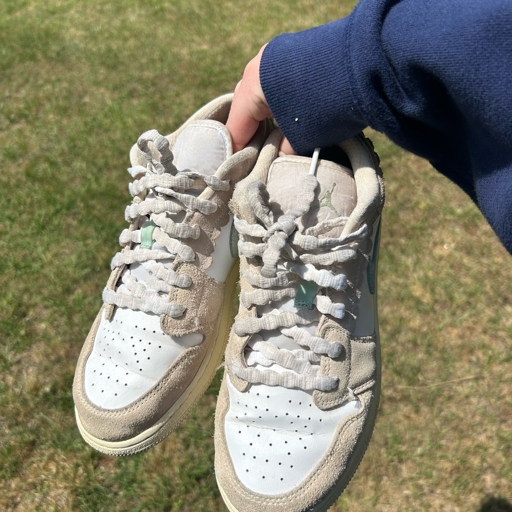 Womens Beige and White Sneakers